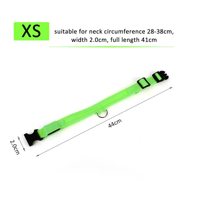 LED Pet Dog Cat Collar Luminous Safety Glow Necklace Flashing Lighting Up Collars For Puppy Cat Pet Supplies Cat Collars