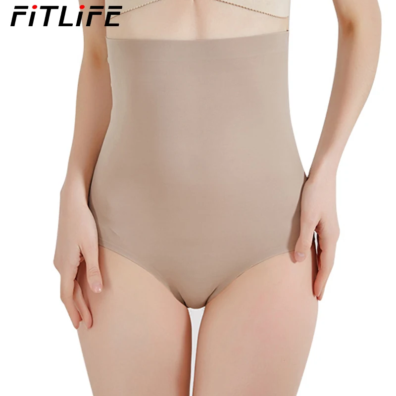 FITLIFE Ice silk бесшовные супер тянущиеся трусики для контроля живота, высокая талия, Корректирующее белье для женщин, Корректирующее белье для похудения