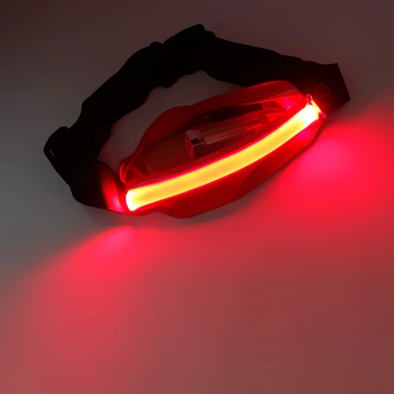 USB Rechargeable Waterproof LED Running Belt Bag Adjustable Strap Travel Sports Waist Pack