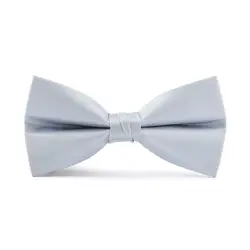 2019 Новая мода мужские галстуки для Свадьба Двойная Ткань Серебряный Серый галстук-бабочка банкет годовщина галстук-бабочка с подарочной