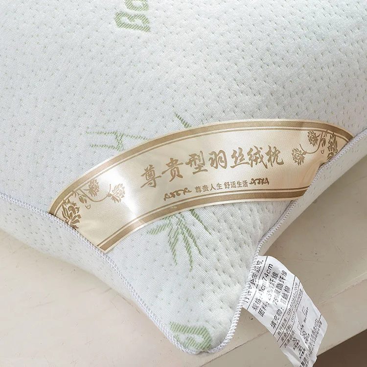 1Pc 60x40cm Bamboo Fiber Pillow Health Care Comfortable Bed Pillows for Sleep Support Neck Fatigue Relief 0.7kg Elastic Pillow 3