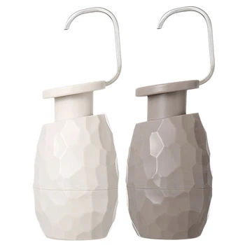 

2 Pcs 400Ml Creative One-Hand Soap Dispenser Facial Cleanser Shower Gel Bottle Environmentally Friendly for Home Hotel Bathroom,