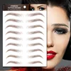 9/10 Double 6D Bionic Eyebrow Tattoo Sticker Hair Like Fake Eyebrow Waterproof Lasting Black Brown Eyebrow Sticker Cosmetics ► Photo 1/6