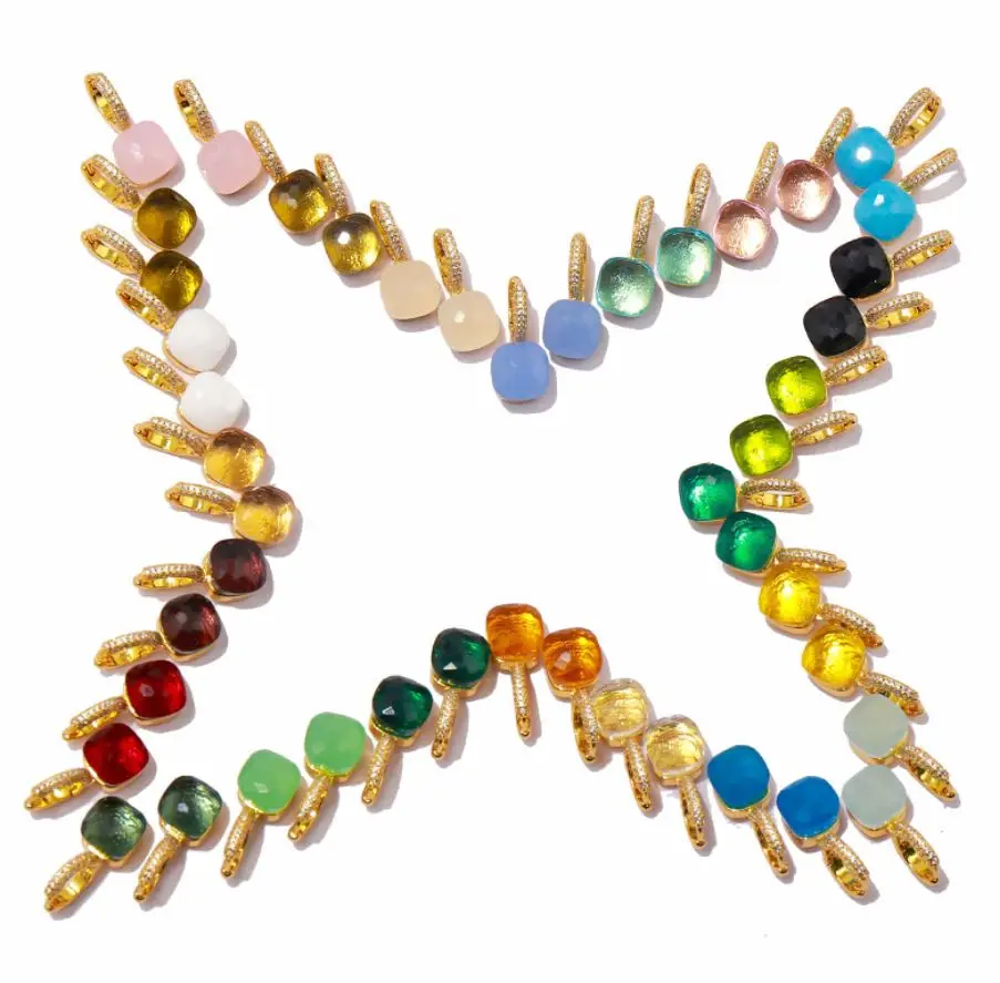 Drop Earrings 22 Colors Crystal Candy Water Droplets Style Earrings 3 Gold Color Drop Earring For Women Fashion Jewelry