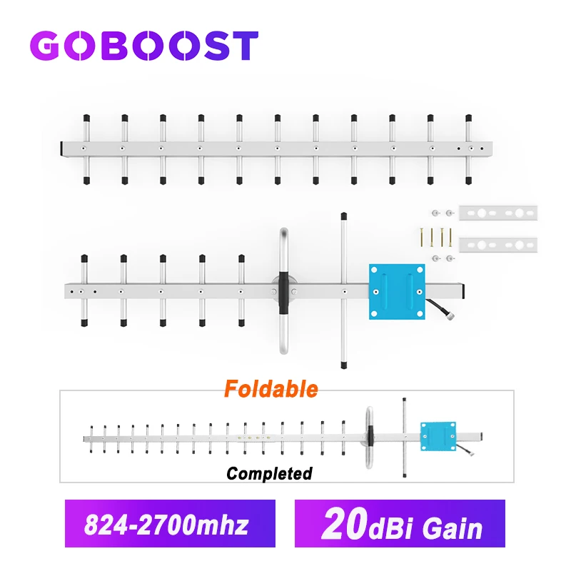 GOBOOST сотовый усилитель 4g yagi антенна полоса 20dbi для gsm 2g 3g мобильный телефон сигнала
