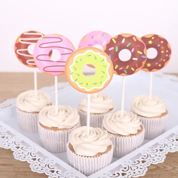 

Cakesmile Donuts cake topper cupcake party for baking birthday decoration cake decorating tools baking accessories anniversary