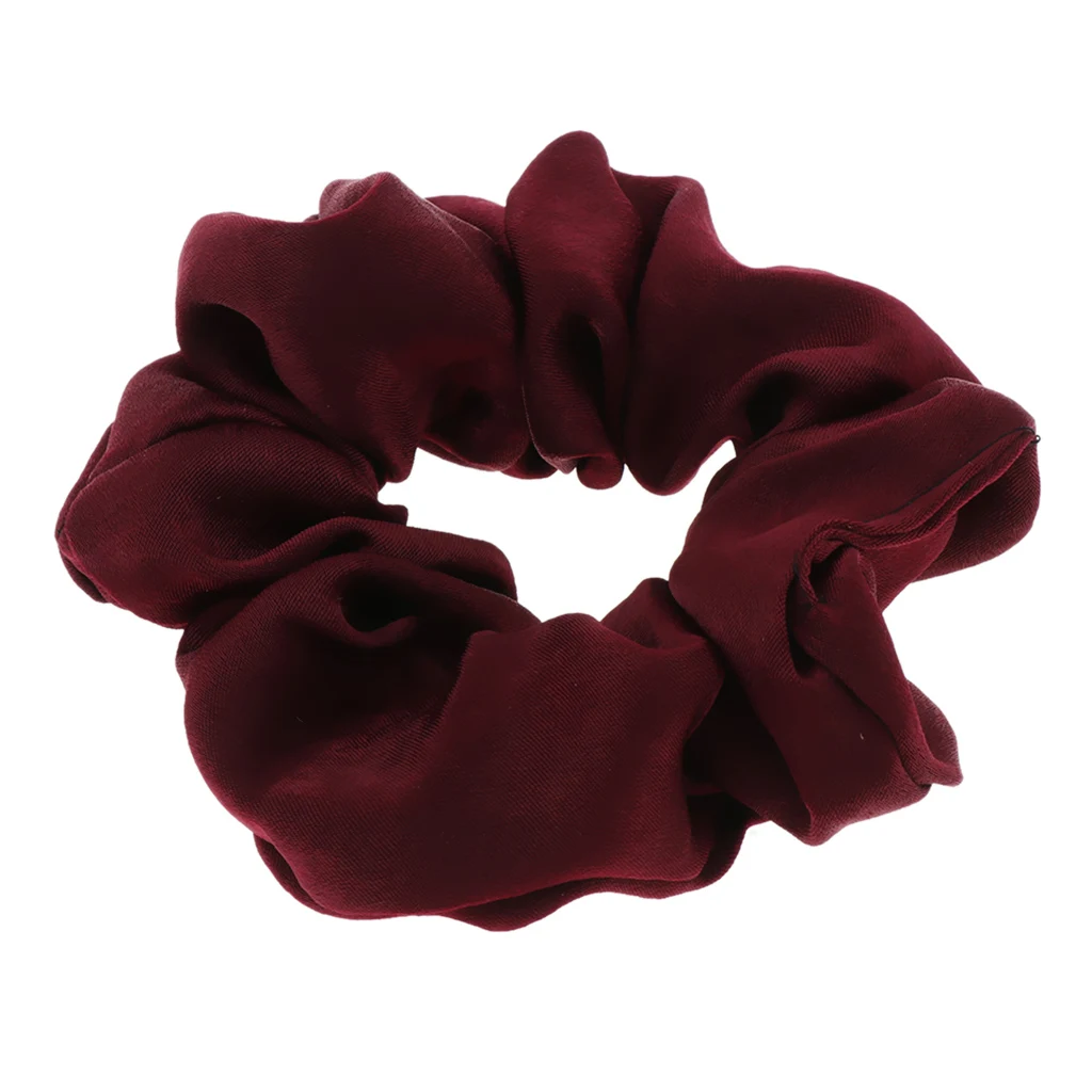 Women Premium Silk Feeling Hair Scrunchies Elastic Scrunchy Hair Bands Ponytail Holder Headband for Thick and Thin Hair