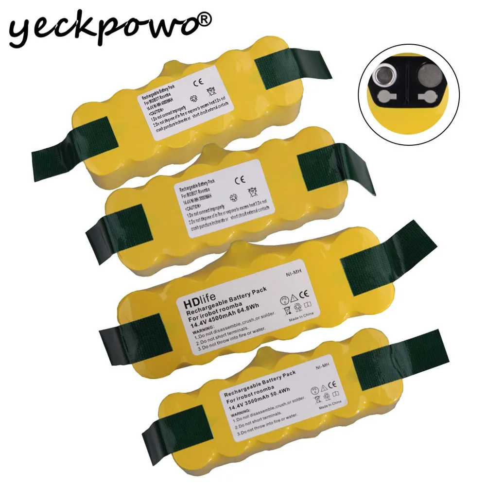 

YECKPOWO 3000mah 3500mah 4000mah 4500mAh Battery SC for iRobot Roomba 500 600 700 800 900 Series Vacuum Cleaner real capacity