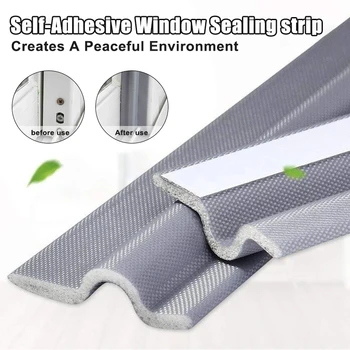 

4/8/12pcs Self Adhesive Seal Strip Nylon Door Window Draught Dustproof Weatherstrip @LS