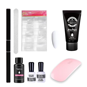 

9 Colors UV Lamp Nail Set For Kit Glitter Soak Off UV LED Gel Varnish Set Nail File Tools Decorations Home Decor Poly Gel Set