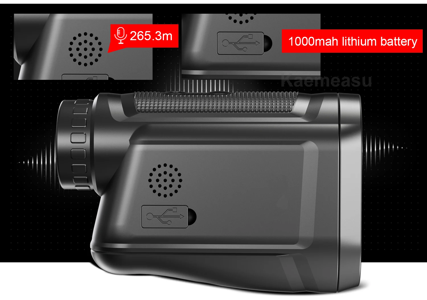 LCD Laser Rangefinder Telescope Hunting Outdoor Golf Voice Caddy Tape Measure Range Finder Case Roulette