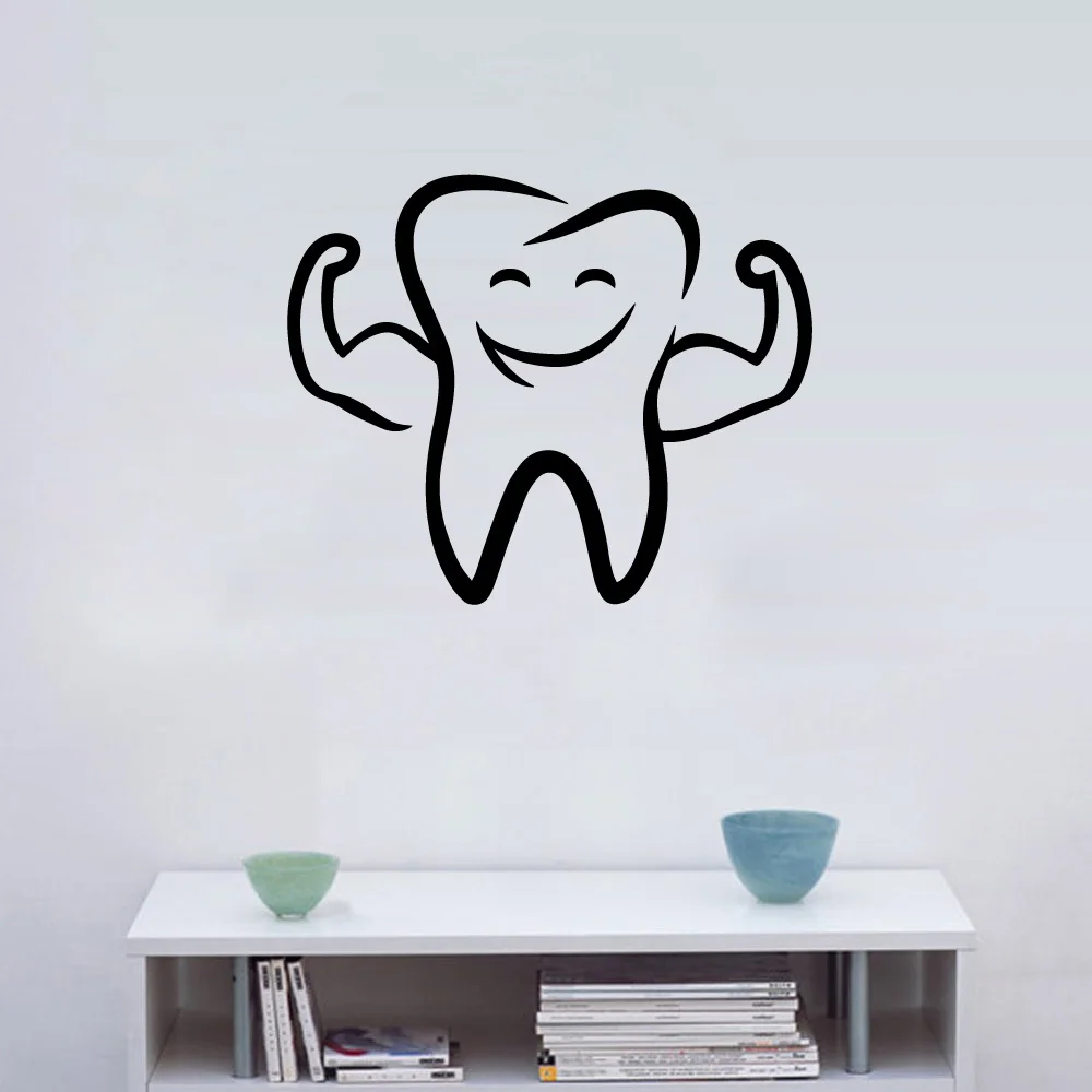 Dentist Tooth Vinyl Wall Stickers Teeth Decals For Living Room Dental Shop Decoration Hospital Dentist Store Wallstickers