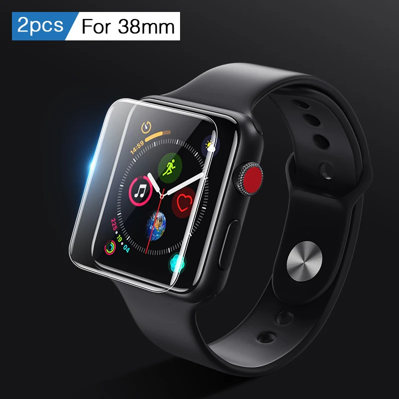 YKZ 2 шт Защитная пленка для Apple Watch 4 3 Гидрогелевая пленка для iWatch 2 1 полная защита для Apple Watch 38 мм 40 мм 42 мм 44 мм - Цвет: 2pcs 38mm