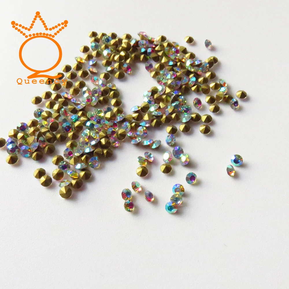 1440 шт./упак. Crystal AB смешанные размеры SS3 SS4 SS6 SS8 SS10 SS12 SS16 SS20 SS30 SS34 Point Back Стразы