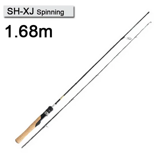 SH-XJ spinning 1.68m RoseWood Гибкая UL карбоновая удочка 1,5-1,8 м ультра светильник для литья спиннинга Удочка 2 секции рыболовные снасти приманки - Цвет: SH-XJ spinning 1.68m