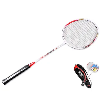 

Family Aluminium Alloy Two Tone Beat Metal Baking Paint Badminton Racket outdoor sport durable Badminton Racket set