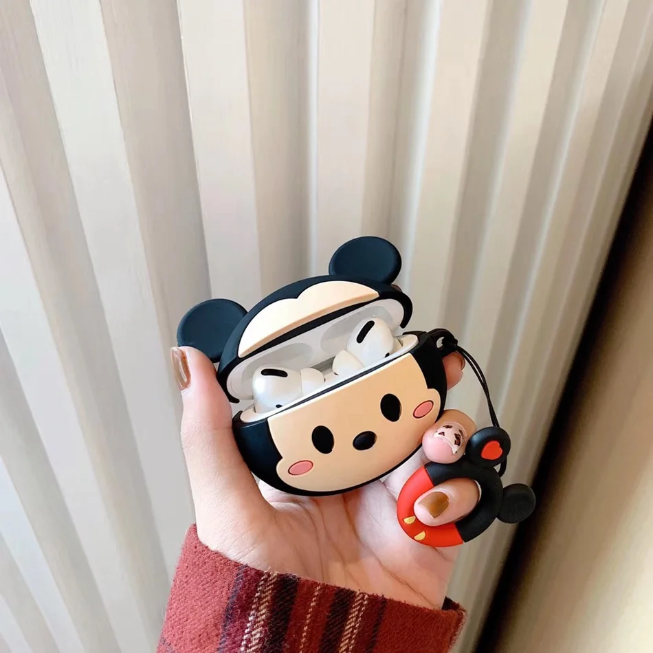 3D чехол для наушников для Airpods Pro чехол силиконовый медведь кролик поросенок мультяшные наушники/Earpods чехол для Apple Air pods Pro 3 чехол кошка
