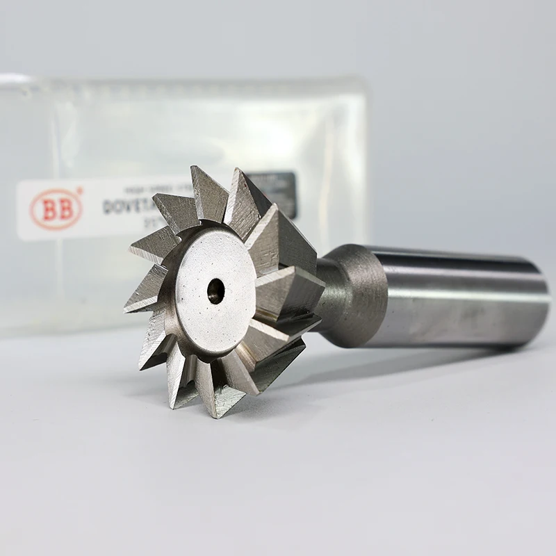 BB Dovetail 커터 HSS 45 55 60도 Dovetail 슬롯 엔드 밀 고속 강철 금속 절단 도구 8mm 16mm 25mm