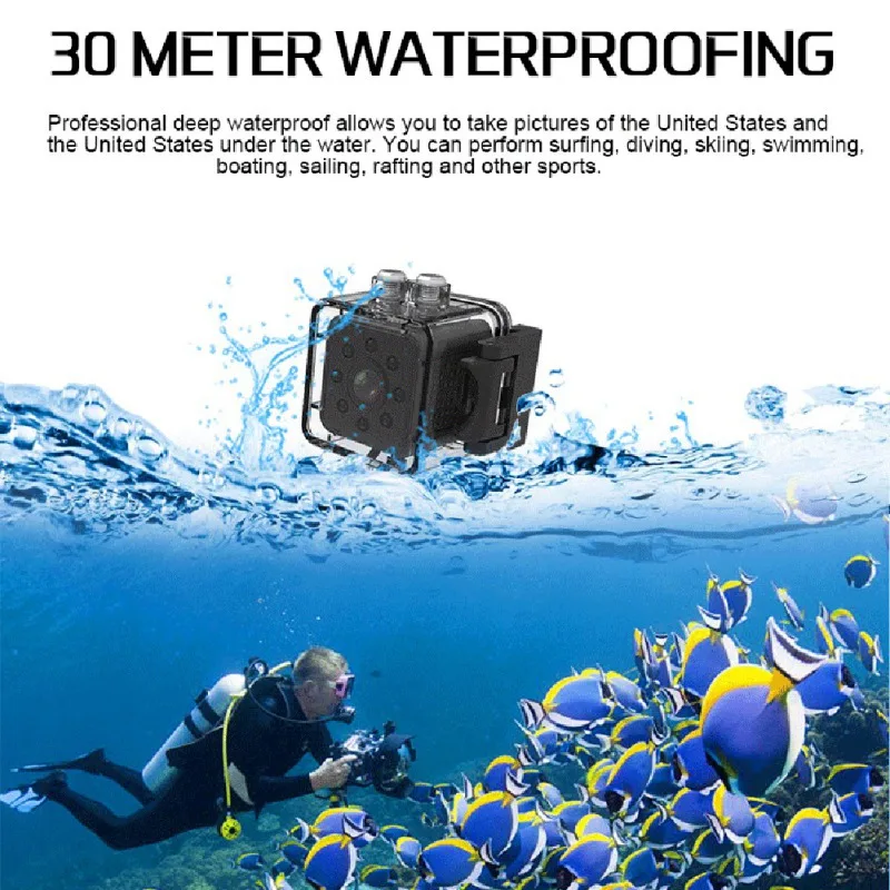 SQ23 мини 1080P Full HD видеокамера wifi удаленный монитор камера 30 м водонепроницаемый корпус с подставкой вращения на 360 градусов