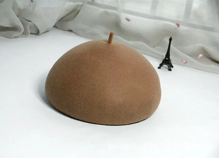 Women Female Berets Caps Elegant Winter Australian Wool Felt Fedora Red Black Wedding Hats Pillbox Hat Chapeau
