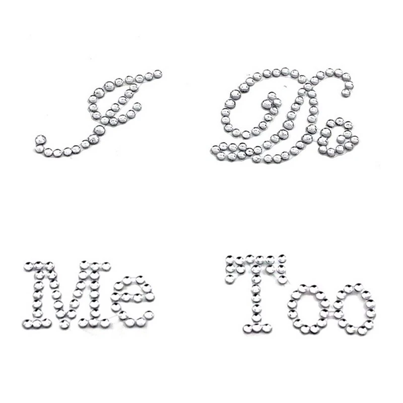 Big deal 1Set "I Do" "Me Too" Clear Decoration Wedding Shoes Stickers Wedding Decoration