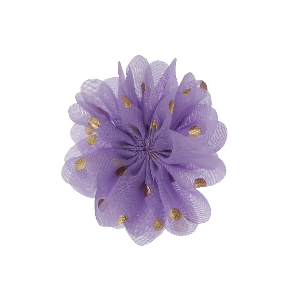 lavender Пышные шифоновые цветы DIY аксессуары головной убор изысканные аксессуары для волос без заколка для волос в виде бантика свадебные декорации цветок 12 шт./партия - Цвет: lavender