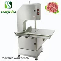 Moveable workbench Commercial Bone Cutter Electric Meat Sawing Machine Pig Feet Beef Bone Cutting Machine bone saw machine 1