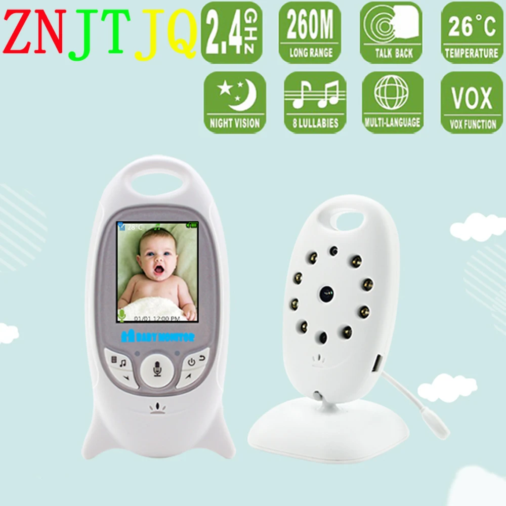 

VB601 Video Baby Monitor Wireless 2.0 inch LCD Babysitter 2 Way Talk Night Vision Temperature Security Nanny Camera 8 Lullabies