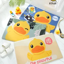 Нескользящий прочный коврик с желтой уткой из мультфильма для двери, спальни, ванной, кухни, декоративный внутренний ковер, напольный коврик
