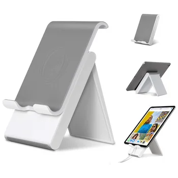 

Adjustable Tablet Stand, Foldable Portable Phone Stand Desktop Holder Convenient Charging Dock for iPhone iPad 4-13 inch