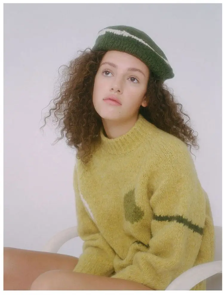 Женский свитер Wenqing Line Languid Lazy короткий приталенный свитер женский - Цвет: Yellow