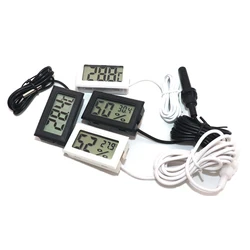 Mini termômetro digital lcd, sensor medidor de temperatura e umidade digital lcd prático termômetro higrômetro interno