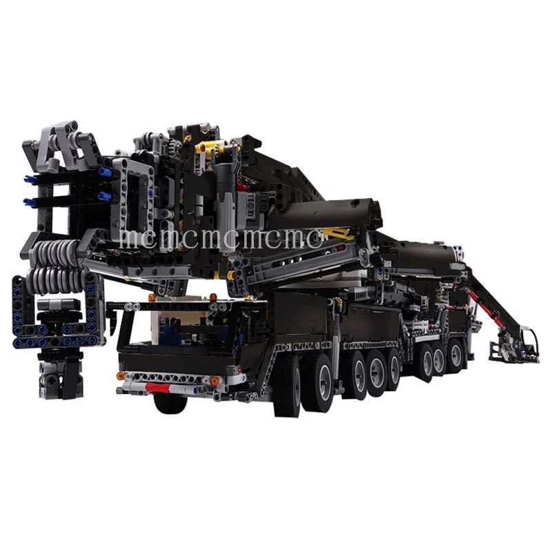 MOC RC power function Crane LTM11200 fit моторная техника MOC-20920 наборы строительные блоки кирпичи diy игрушка в подарок - Цвет: Черный