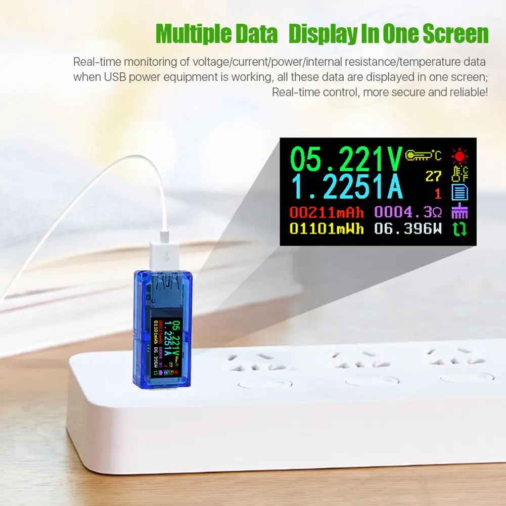 Digital Usb Tester Current Voltage Charger Indicator Power Bank
