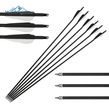 

6/12Pcs Carbon Arrows 31.5inch Diameter 7.8mm With TPU Feathers For Recurve/Compound Bow Shooting Archery Bow Games