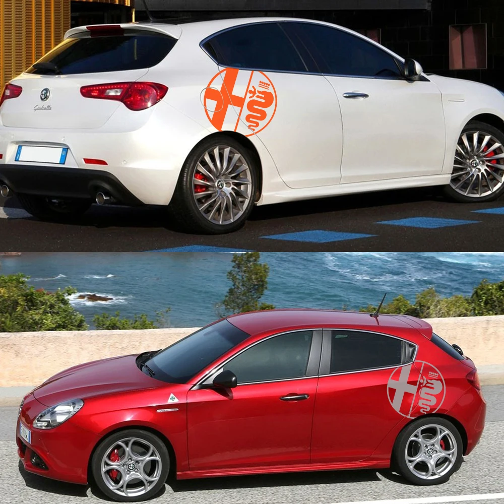 2 шт. наклейки на боковые двери автомобиля для Alfa Romeo MiTo Giulia Giulietta 147 156 159 166