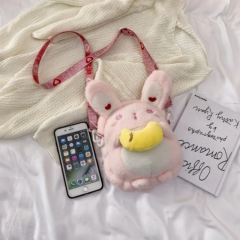 20-30 см белая и розовая плюшевая игрушка Bolso niuna девочка сумка Детский рюкзак мягкие игрушки Кролик плюшевые рюкзаки милая игрушка для детей