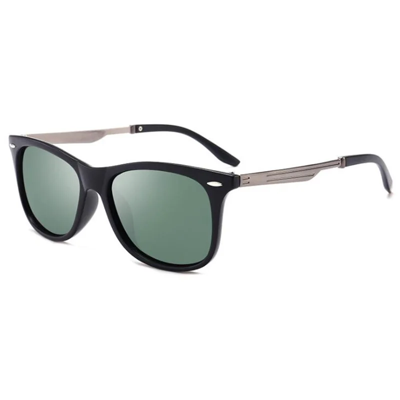 RBENN Винтажные Солнцезащитные очки Мужские брендовые дизайнерские ретро поляризованные солнцезащитные очки для мужчин зеркальные очки для вождения UV400 Gafas - Цвет линз: Black Green