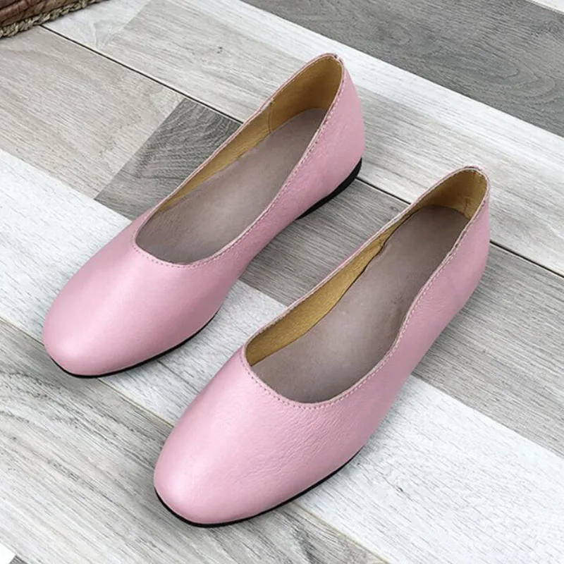 Балетки на плоской подошве женские балетки из натуральной кожи сезон лето