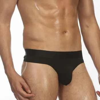 

Men Solid G Strings Thongs Underwear Ice Silk Sexy Gay Tanga Hombre Jockstrap Breathable Thin Men Underwear Thongs
