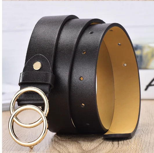 Newest Hot Women Fashion Retro Belt Classic Skinny Pin Square Buckle Faux Leather Waist Belt Waistband Jeans Girdle