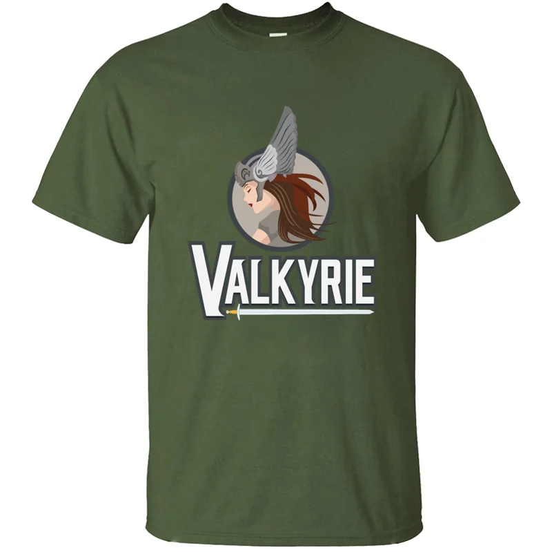 На заказ valkyrie viking norse myth valhalla Подарочная футболка для мужчин и женщин стандартная Летняя мужская футболка против морщин евро