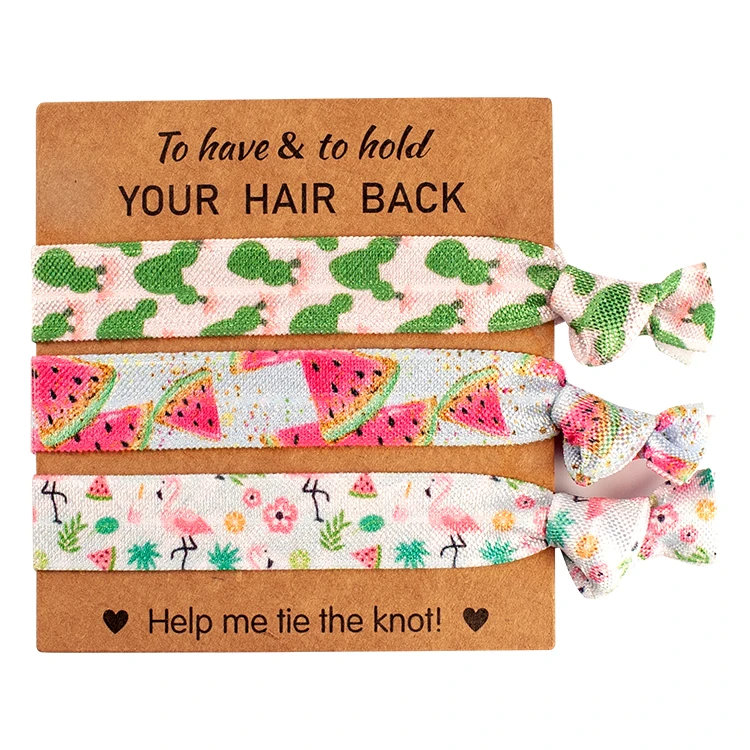 Невесты резинки для волос цветной комплект из 3 предметов с принтом нарядное