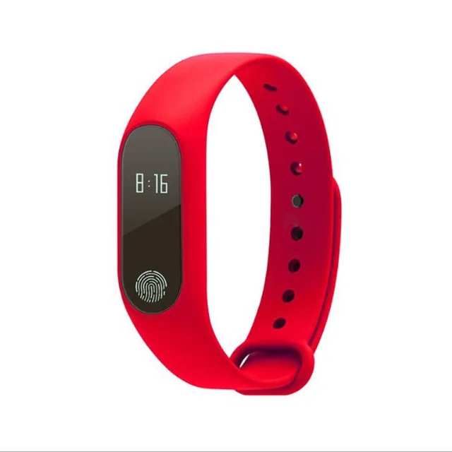 Red M2 смарт-Браслет фитнес-браслет монитор сердечного ритма во время сна часы для мужчин и женщин Smartband трекер активности - Цвет: Red