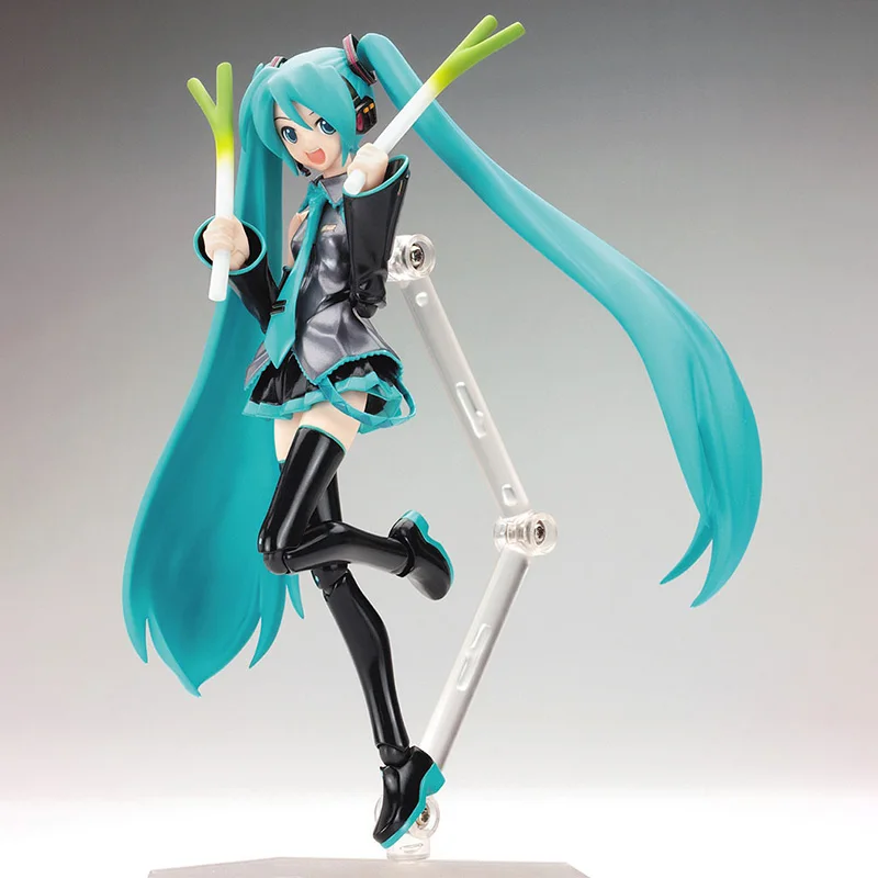 15cm Anime Hatsune Miku Action Figure Movable Joints Contain The Props Desktop Decoration Collection PVC Model Toy For Kids Gift | Игрушки и