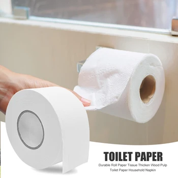 

1 Roll Toilet Paper Soft Toilet Paper Thicken Wood Pulp Toilet Paper Home Rolling Paper Napkin Strong Water Absorption
