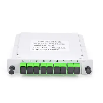 

SC APC PLC 1X8 splitter Fiber Optical Box FTTH PLC Splitter box with 1X8 Planar waveguide type Optical splitter