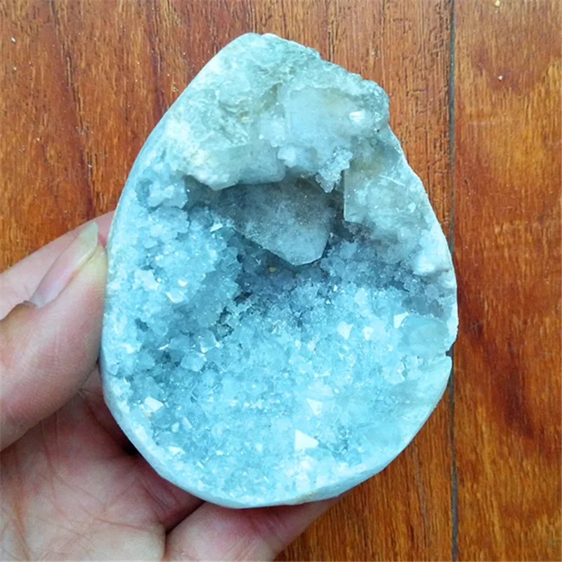 Натуральный камень Селестина Кристалл геодный в форме яйца камни и кристаллы кластер украшение дома