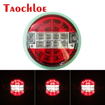 

1Pc 12V 24V Round Tail Light For Tank Truck Trailer Pick-up Car Back Light Stop Turn Signal Rear Lamps