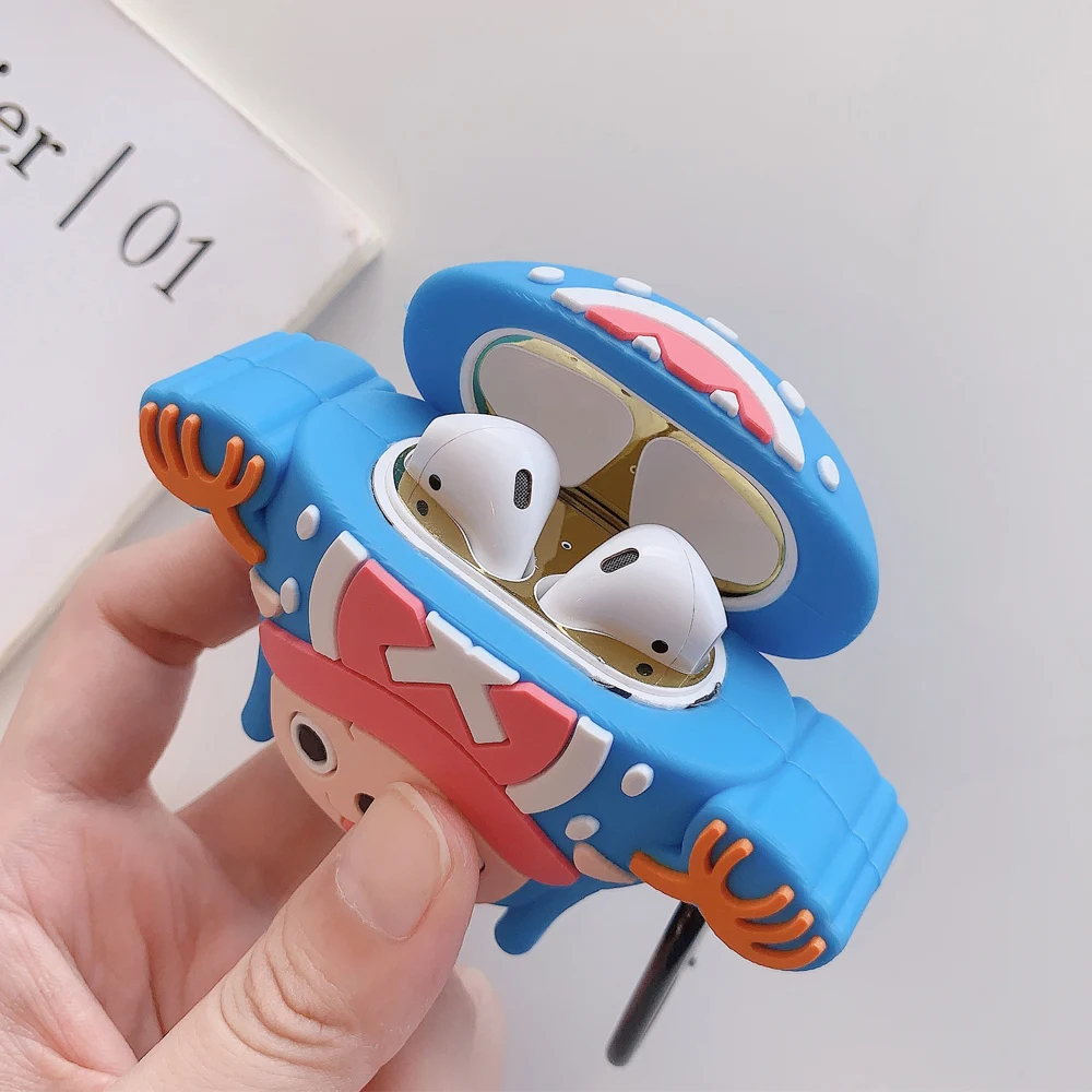 3D мультфильм для одного предмета Чоппер чехол для Airpods1/2 Силиконовый беспроводной Bluetooth гарнитура аксессуары чехол для Airpods